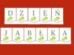 DZIEŃ JABŁKA – girlanda – napis – gazetka – szkoła – wersja 2