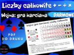 DARMOWA Gra Matematyczna - Wojna (gra karciana) Liczby Całkowite