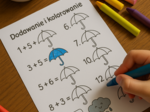 Karta pracy „Deszczowe zadania matematyczne”