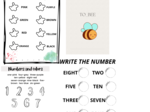 Colors and numbers worksheets