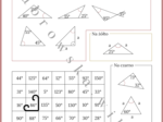 Miary kątów w trójkątach - kodowanka