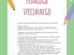 Plan Pracy Pedagoga Specjalnego, szkoła, przedszkole.
