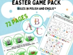 Easter Game Pack Zestaw gier na Wielkanoc i wiosnę: karty pracy, zabawy w j. angielskim i polskim. Dobre dla SPE, Rewalidacja, ZR, RI