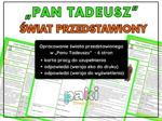 „Pan Tadeusz” – świat przedstawiony // karta pracy, notatka, egzamin