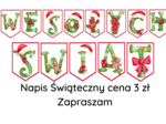 Napis "Wesołych Świąt" - zielony PROMOCJA - 3zł