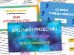 Interpunkcja i spójniki - stacje zadaniowe i gry. Ćwiczenia.