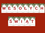 WESOŁYCH ŚWIĄT - Boże Narodzenie – GIRLANDA – biblioteka – świetlica – przedszkole – gazetka – wersja 1