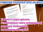 Przedstawianie radzie pedagogicznej propozycji doskonalenia zawodowego nauczycieli - ankieta