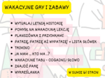 WAKACYJNE GRY I ZABAWY