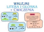 Wklejka: litery i głoski + ćwiczenia