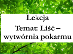 klasa 5 - Liść - prezentacja