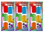 (klasa 4 klasa 5 klasa 6) Dzień Tabliczki Mnożenia - pakiet kart pracy z potworami + Gra z potworami.