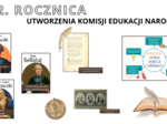 Gazetka szkolna – 252. rocznica powstania Komisji Edukacji Narodowej, możliwość własnej aranżacji, dodatkowe elementy dekoracyjne
