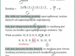 Średnia arytmetyczna i mediana - notatka