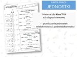 Fizyka 7 i 8. Karta pracy. JEDNOSTKI MASY. JEDNOSTKI DŁUGOŚCI. Pierwsze spotkanie z fizyką. Wielokrotności i podwielokrotności.