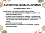 Matematyczny Kalendarz Adwentowy - klasa 6