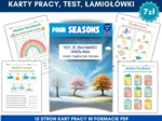 Four Seasons - Test że znajomości określania pogody, pór roku, temperatur w języku angielskim 🇬🇧