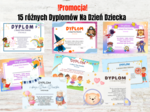 15 różnych Dyplomów na Dzień Dziecka - z opcja edycji!