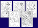 ❄️🎄Zimowe Kolorowanki w Stylu Zentangle – idealne do relaksu i twórczej zabawy! - 36 szt.🎄 - zima