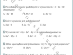 Wyrażenia algebraiczne - quiz powtórzeniowy