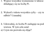 Karta pracy do wiersza Szymborskiej - "Podziwu godna liczba Pi"