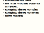 ANGIELSKI, NAJWAŻNIEJSZE WYRAŻENIA, SŁOWA PO ANGIELSKU