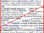 Kongres wiedeński i Święte Przymierze (Europa w końcu XVIII i na początku XIX w.) - notatki, karta pracy