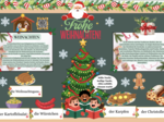 Gazetka w języku niemieckim „Frohe Weihnachten"| Nowoczesna i edukacyjna dekoracja idealna do klasy/biblioteki/korytarza| Główna grafika w formie plakatu 4 x A 4| Kod QR do kolędy " Stille Nacht"