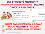 📢 Jak tworzyć argumenty? Gotowy materiał edukacyjny dla ósmoklasistów! 📢 #egzaminósmoklasisty #argument