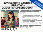 Wypełniony dziennik praktyk oligofrenopedagogika 180 h klasy 4, 5,7