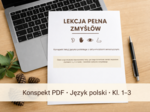 Konspekt lekcji z aktywnościami sensorycznymi