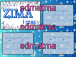 Zima i czas - gazetka szkolna + karta pracy. Matematyka