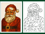 🎄 Zestaw 30 świątecznych kolorowanek – Boże Narodzenie - mozaika / witraż / low-poly 🎄- kolorowanki - biblioteka - świetlica - zajęcia z wychowawcą - zajęcia kreatywne
