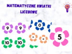 Matematyczne kwiatki liczbowe + znaki działań