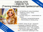 CHECKLISTA – ZAJĘCIA TUS (Trening Umiejętności Społecznych)