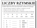 Liczby Rzymskie - karta pracy (Rzymski system zapisywana liczb)