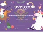 Dyplom ukończenia żłobka - jednorożec
