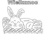 Części mowy - kolorowanka 2, Wielkanoc, karta pracy