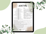 Krzyżówka - antyk - epoka literacka - szkoła średnia - matura - karty pracy