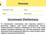 Projekt klasa6 Równania Uczniowie Diofantosa