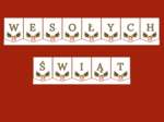 WESOŁYCH ŚWIĄT - Boże Narodzenie – GIRLANDA – biblioteka – świetlica – przedszkole – gazetka – wersja 2