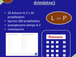 Równania liniowe (liczby dziesiętne) | matematyka, algebra | 26 kolumn