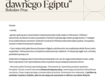Opracowanie lektury ,,Z legend dawnego Egiptu"