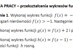 Karta pracy - przekształcenia wykresów funkcji