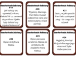 "Akademia Pana Kleksa" karty do omówienia lektury
