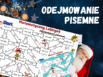 MATEMATYCZNY LABIRYNT - odejmowanie pisemne, klasa 4, 5, 6 Boże Narodzenie, Święta, Mikołajki, zima