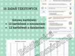 Mnożenie i dzielenie - zadania z treścią oraz gotowe kartkówki
