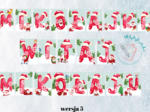 Mikołajki - napis z dekoracja