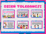 Gazetka szkolna- Dzień tolerancji-16.11 - 13 kolorowych kart A4- całoroczna
