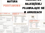 Matura podstawowa karty pracy, słownictwo najczęściej pojawiające się w arkuszach